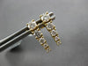 ESTATE .72CT DIAMOND 18KT YELLOW GOLD 3D ROUND GRADUATING FUN HANGING EARRINGS