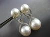 EXTRA LARGE 1.90CT DIAMOND & AAA SOUTH SEA PEARL 18KT WHITE GOLD PAVE EARRINGS