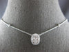 .67CT DIAMOND 14KT WHITE GOLD CLUSTER INVISIBLE OVAL HALO BY THE YARD NECKLACE