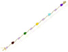 6.17CT DIAMOND & AAA MULTI GEM 14KT YELLOW GOLD MULTI SHAPE LOVE TENNIS BRACELET