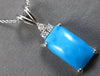 ESTATE 2.75CT DIAMOND & AAA BLUE OPAL 14K WHITE GOLD 3D 3 STONE FLOATING PENDANT