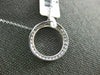 ESTATE .15CT DIAMOND 14K WHITE GOLD CLASSIC CIRCLE OF LIFE FLOATING LOVE PENDANT