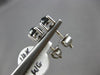ESTATE 1.0CT BLACK DIAMOND 14KT WHITE GOLD 3D CLASSIC ROUND SCREWBACK EARRINGS