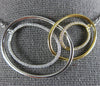 LARGE .34CT DIAMOND 18KT 2 TONE GOLD MULTI OVAL LOVE KNOT INTERTWINING NECKLACE