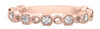 .37CT DIAMOND 18KT ROSE GOLD INFINITY HEXAGON FILIGREE MILGRAIN ANNIVERSARY RING