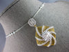 LARGE 1.95CT DIAMOND 14KT 2 TONE GOLD ROUND & BAGUETTE BY THE YARD LOVE NECKLACE