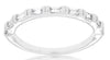 ESTATE .25CT DIAMOND 14KT WHITE GOLD BAGUETTE 8 STONE CHANNEL ANNIVERSARY RING