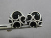 LARGE .60CT DIAMOND & AAA ONYX 14K WHITE GOLD CIRCULAR FILIGREE HANGING EARRINGS