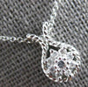ESTATE .46CT DIAMOND 14KT WHITE GOLD FLOWER FILIGREE HORSESHOE FLOATING PENDANT