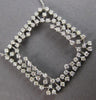 2.96CT DIAMOND 14KT WHITE GOLD 3D OPEN SQUARE DOUBLE SIDED HEART LOVE NECKLACE