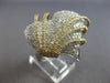 ESTATE EXTRA LARGE 2.52CT DIAMOND 14KT 2 TONE GOLD HEART SHAPE LOVE RING #28101