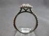 WIDE 1.20CT DIAMOND 14K WHITE GOLD 3D CLASSIC DOUBLE HALO SQUARE ENGAGEMENT RING