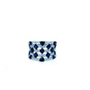 LARGE 1.92CT DIAMOND & AAA SAPPHIRE 18KT WHITE GOLD MULTI ROW ANNIVERSARY RING