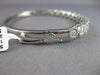 1.64CT DIAMOND 14KT WHITE GOLD MULTI FLOWER SEMI ETERNITY CUFF BANGLE BRACELET