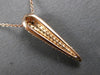 .45CT DIAMOND 14KT ROSE GOLD MULTI ROW ELONGATED TEAR DROP PAVE FLOATING PENDANT