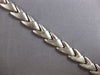 ESTATE WIDE & LONG 14KT WHITE GOLD MATTE & SHINY V SHAPE ITALIAN LOVE BRACELET
