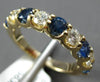 LARGE 1.64CT DIAMOND & AAA SAPPHIRE 14KT YELLOW GOLD 3D LUCIDA ANNIVERSARY RING
