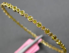 1.70CT INTENSE FANCY YELLOW DIAMOND 18KT YELLOW GOLD 3D FILIGREE BANGLE BRACELET
