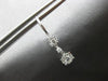 .63CT DIAMOND 14KT WHITE GOLD 3D CLUSTER FLOWER FUN LEVERBACK HANGING EARRINGS