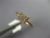 ESTATE .13CT DIAMOND 18KT ROSE GOLD 3D SQUARE PAVE BEZEL FRIENDSHIP LOVE RING