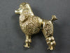 ANTIQUE LARGE .02CT OLD MINE DIAMOND 14K YELLOW GOLD POODLE DOG BROOCH PIN 27039