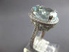 LARGE 7.23CT DIAMOND & AAA AQUAMARINE 18KT WHITE GOLD FILIGREE ENGAGEMENT RING