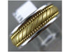 ESTATE 14KT 2 TONE GOLD 3D HANDCRAFTED ROPE MENS WEDDING ANNIVERSARY RING #ELV58