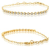 .41CT DIAMOND 14K YELLOW GOLD 3D ROUND BY THE YARD SEMI ETERNITY TENNIS BRACELET