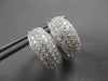 EXTRA LARGE 2.98CT DIAMOND 18KT WHITE GOLD MULTI ROW GRADUATING HUGGIE EARRINGS