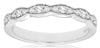 ESTATE .25CT DIAMOND 14K WHITE GOLD ROUND 3 STONE SEMI ETERNITY ANNIVERSARY RING