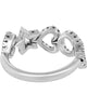 ESTATE .28CT DIAMOND 18K WHITE GOLD 3D CIRCLE OF LIFE HEART & STAR FUN LOVE RING
