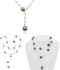 AAA SOUTH SEA & TAHITIAN PEARL 18KT ROSE & WHITE GOLD BY THE YARD LOVE NECKLACE