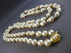 ESTATE LONG AAA PEARL 14KT YELLOW GOLD 3D CLASSIC FLOWER LOVE NECKLACE #27558