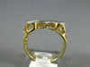 ESTATE .10CT DIAMOND 14KT WHITE & YELLOW GOLD 3D DOUBLE HEART LOVE RING #24478