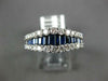 1.88CT DIAMOND & AAA SAPPHIRE 18KT WHITE GOLD ROUND & BAGUETTE ANNIVERSARY RING