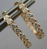 ESTATE .78CT DIAMOND 18KT ROSE GOLD 3D CLASSIC OVAL HUGGIE FUN HANGING EARRINGS