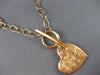LARGE .38CT DIAMOND 14KT ROSE GOLD 3D ETOILE MATTE & SHINY HEART TOGGLE NECKLACE