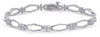 .38CT DIAMOND 14KT WHITE GOLD CLASSIC FLOWER SQUARE BY THE YARD TENNIS BRACELET