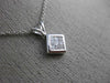 ESTATE .20CT DIAMOND 14K WHITE GOLD 3D CLASSIC INVISIBLE SQUARE FLOATING PENDANT