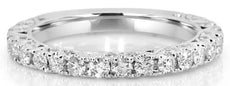 .84CT DIAMOND 18KT WHITE GOLD 3D ROUND 3/4TH ETERNITY WEDDING ANNIVERSARY RING