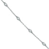 .20CT DIAMOND 14KT WHITE GOLD 3D CLASSIC ROUND BEZEL BY THE YARD LOVE BRACELET