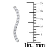 ESTATE .50CT DIAMOND 14KT WHITE GOLD 3D CLASSIC SWIRL WAVE EAR CLIMBER EARRINGS