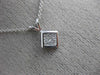 ESTATE .20CT DIAMOND 14K WHITE GOLD 3D CLASSIC INVISIBLE SQUARE FLOATING PENDANT