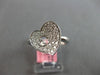 ESTATE .27CT DIAMOND 18KT WHITE GOLD 3D CLASSIC DOUBLE HEART LOVE RING