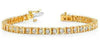 LARGE 3.0CT DIAMOND 14KT YELLOW GOLD CLASSIC ROUND CHANNEL PRONG TENNIS BRACELET