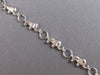LONG 14K WHITE GOLD MATTE & SHINY MULTI ELEPHANT HEART FUN ANKLE BRACELET #27569