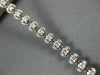 ESTATE 1.0CT DIAMOND 14K WHITE GOLD 3D ROUND BEZEL PRONG CLASSIC TENNIS BRACELET