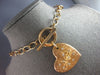 LARGE .38CT DIAMOND 14KT ROSE GOLD 3D ETOILE MATTE & SHINY HEART TOGGLE NECKLACE