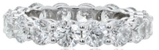 3.75CT DIAMOND 18KT WHITE GOLD 3D SHARED PRONG ETERNITY WEDDING ANNIVERSARY RING