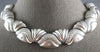 LARGE 5.55CT DIAMOND 18KT WHITE GOLD 3D MULTI WAVE MATTE & SHINY CHOKER NECKLACE